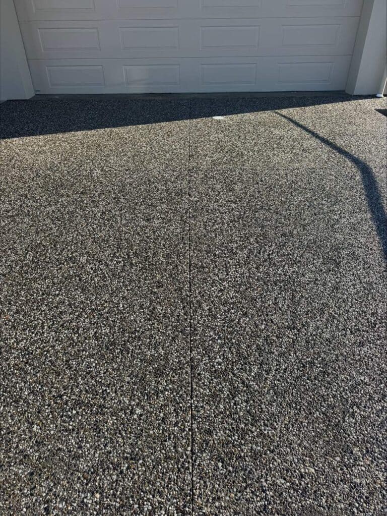 Coloured concrete driveway in Norwood